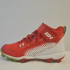Under Armour Kids Red and White Sneakers